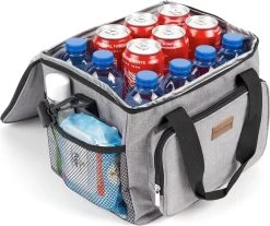 Packaway 4 Laags Geïsoleerde Koeltas - Lunchtas 15 Liter - Grijs -Kampeerclub 1200x1006