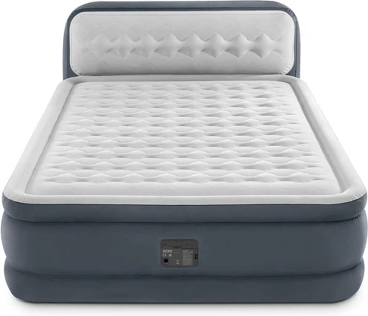 Intex 64448 - Queen Deluxe Ultra-Plush Zelfopblazend 2-persoons Luchtbed Met Hoofdboord (203x152x46cm) 5 Intex 64448 - Queen Deluxe Ultra-Plush Zelfopblazend 2-persoons Luchtbed Met Hoofdboord (203x152x46cm) - Afbeelding 5