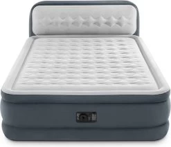 Intex 64448 - Queen Deluxe Ultra-Plush Zelfopblazend 2-persoons Luchtbed Met Hoofdboord (203x152x46cm)