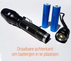 Militaire Zaklamp LED | 1000 Lumen | 2x 18650 Oplaadbare Batterij & Oplader | King Mungo KM-T14 -Kampeerclub 1200x1036 9