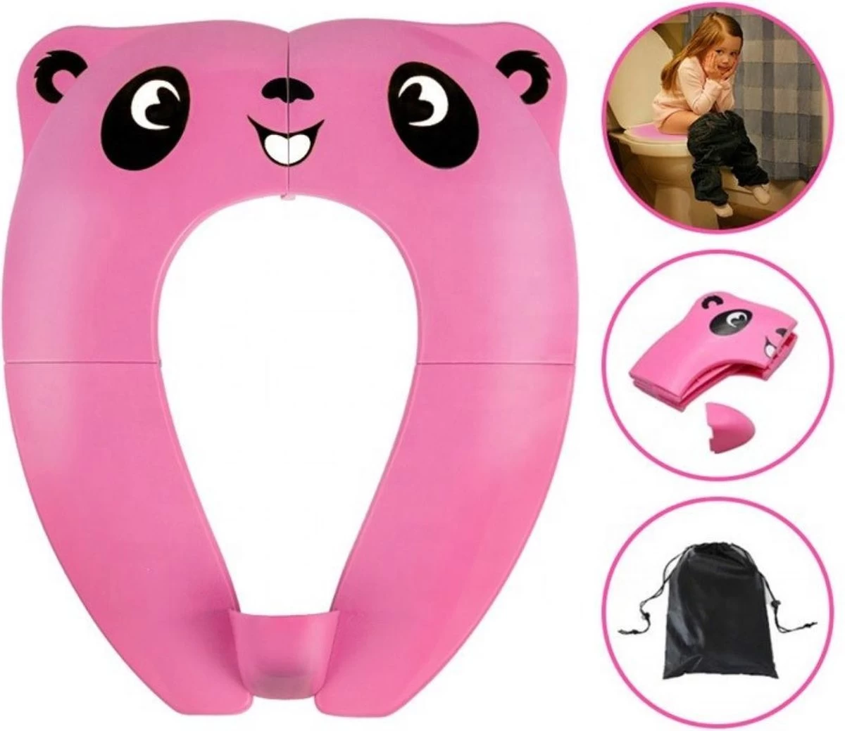 Roze Opvouwbare Toilet Zitje - WC Verkleiner - WC Bril Verkleiner- Urinoirs Kind - Toilet Training - Plas Trainer Zitje - Reis Accessoires - Camping Toilet Zitje - Toilet Verkleiner - Toilet Bril Verkleiner 1 Roze Opvouwbare Toilet Zitje - WC Verkleiner - WC Bril Verkleiner- Urinoirs Kind - Toilet Training - Plas Trainer Zitje - Reis Accessoires - Camping Toilet Zitje - Toilet Verkleiner - Toilet Bril Verkleiner