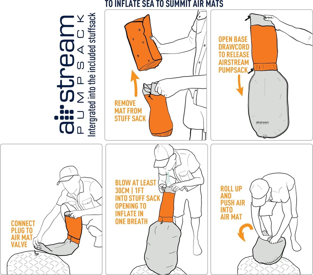 Sea To Summit UltraLight Insulated Regular Opblaasbare Slaapmat - 5cm - 480g - Oranje 4 Sea To Summit UltraLight Insulated Regular Opblaasbare Slaapmat - 5cm - 480g - Oranje - Afbeelding 4