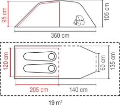 Coleman Cortes 2 Tunneltent - 2-Persoons - Blauw/Wit -Kampeerclub 1200x1056 5