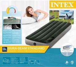 Intex Luchtbed - 1-Persoons - 76 X 191 X 25 Cm - Groen - Met Ingebouwde Voetpomp + Hoeslaken Antraciet + Reparatieset 12 Intex Luchtbed - 1-Persoons - 76 X 191 X 25 Cm - Groen - Met Ingebouwde Voetpomp + Hoeslaken Antraciet + Reparatieset -Kampeerclub 1200x1064 7