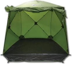 FisherPro WildLand Tent –comfortabele Vistent – Handige Strandtent – Compacte Festival Tent - Uitbreid Mogelijkheden Met Stormcover - Geschikt Voor 2 Personen