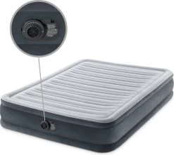 Intex Luchtbed - Twijfelaar - 137 X 191 X 33 Cm - Grijs - Met Ingebouwde Pomp, Hoeslaken Antraciet En Reparatieset -Kampeerclub 1200x1073 12