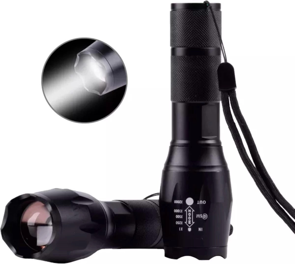 Merkloos Professionele 1000 Lumen LED Zaklamp Met Zoomfunctie 1 Merkloos Professionele 1000 Lumen LED Zaklamp Met Zoomfunctie