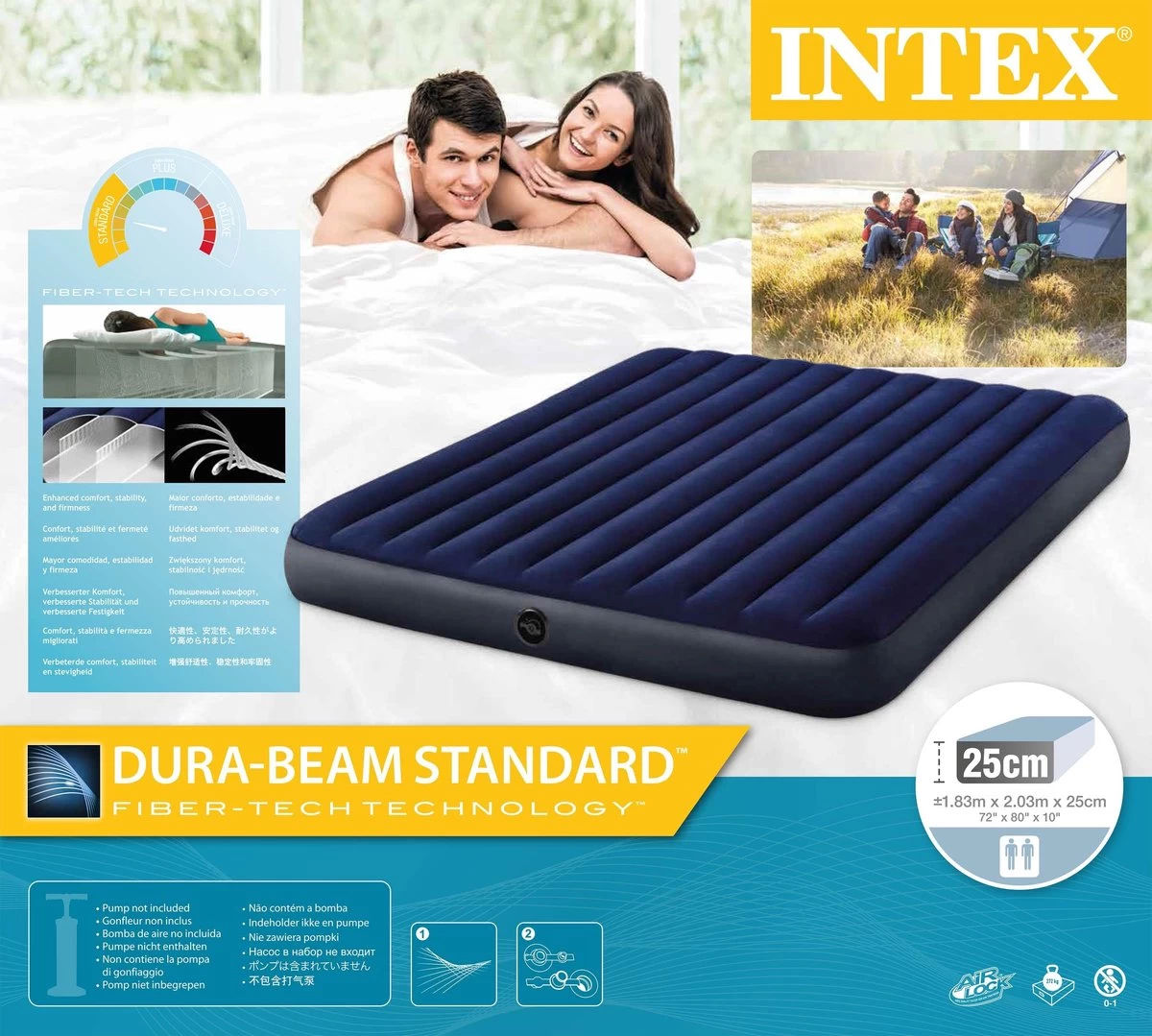 Intex King Luchtbed - 2-persoons - 203x183x22 Cm 12 Intex King Luchtbed - 2-persoons - 203x183x22 Cm - Afbeelding 12
