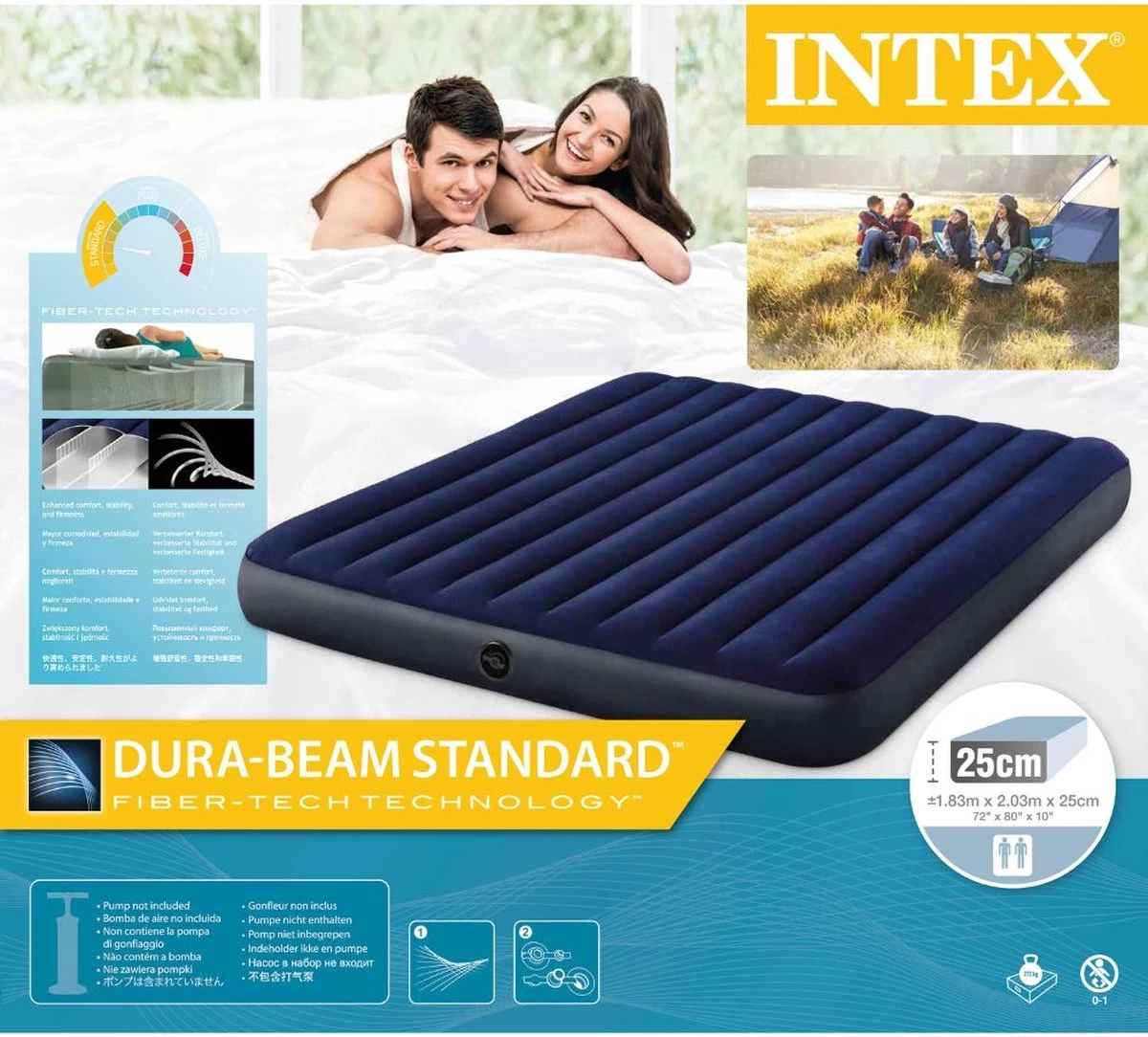 Intex King Luchtbed - 2-persoons - 203x183x22 Cm 8 Intex King Luchtbed - 2-persoons - 203x183x22 Cm - Afbeelding 8