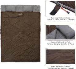 Where Tomorrow Double Slaapzak 220 X 150 Cm Diverse Kleuren - Bruin -Kampeerclub 1200x1090 1