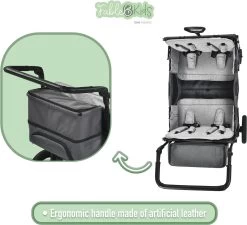 FableKids LEO X4Plus Opvouwbare Wagen Met Dak Fossil Grey -Kampeerclub 1200x1091 7