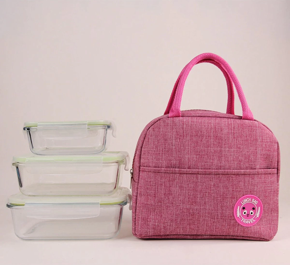 Koeltas - Lunchtas - Volwassenen En Kinderen - Compact & Handig: Zomer - Picknick -School - Lunch - Werk - Klassiek Roze 4 Koeltas - Lunchtas - Volwassenen En Kinderen - Compact & Handig: Zomer - Picknick -School - Lunch - Werk - Klassiek Roze - Afbeelding 4
