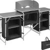 Tectake - Campingkeuken Afm. 172 X 52 X 104cm Zwart - 403344