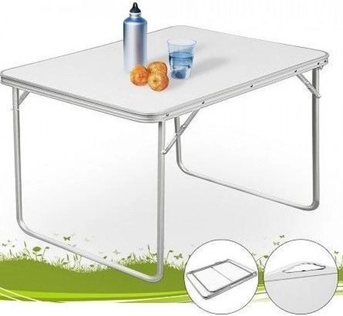 Merkloos Aluminium Inklapbare Tuintafel - Campingtafel - 80x60x68 Cm 11 Merkloos Aluminium Inklapbare Tuintafel - Campingtafel - 80x60x68 Cm - Afbeelding 11