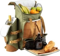 Cabinmax Koeltas - Koelrugzak - Picknick - Picknicktas Met Flessenhouder - Koelrugtas 24L - Olive Green -Kampeerclub 1200x1110 3