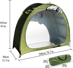 Merkloos Fietstent, Beschermhoes Fietsenschuur, Tent Voor Camping In De Open Lucht-groen 200*80*165CM -Kampeerclub 1200x1118 6
