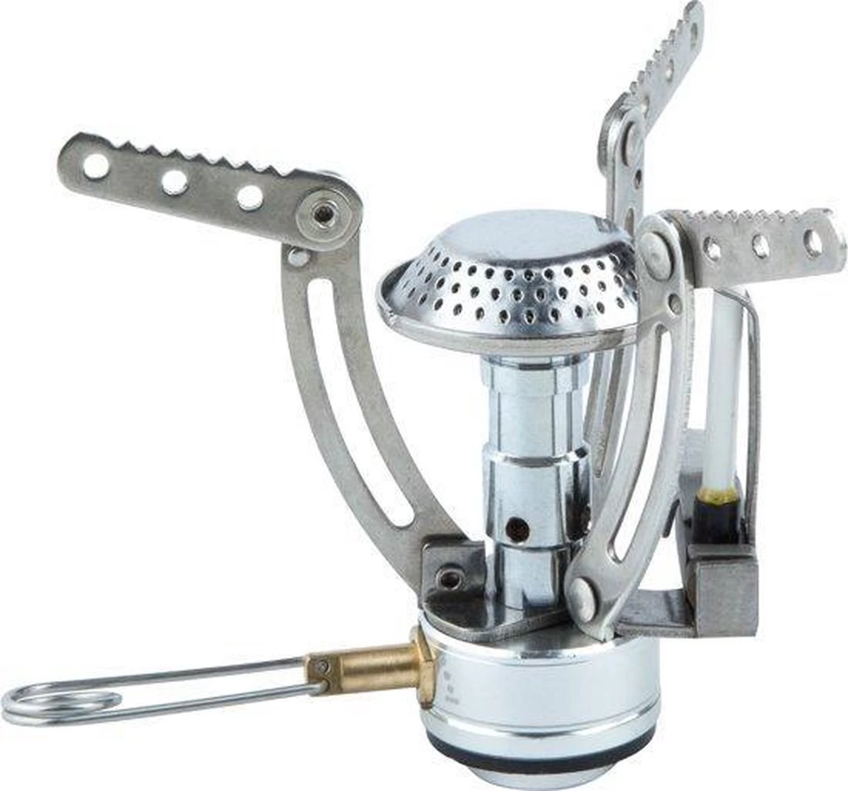 MacGyver Gasbrander Mini RVS - Camping Kookstel - Kookbrander - 10 Cm - Elektronische Ontsteking 2 MacGyver Gasbrander Mini RVS - Camping Kookstel - Kookbrander - 10 Cm - Elektronische Ontsteking - Afbeelding 2