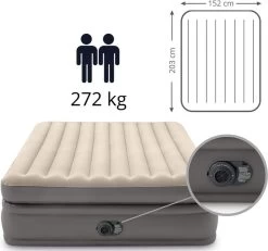 Intex Prime Comfort - Luchtbed - 2-Persoons - 152x203x51 Cm (BxLxH) - Grijs - Met Ingebouwde Motorpomp 14 Intex Prime Comfort - Luchtbed - 2-Persoons - 152x203x51 Cm (BxLxH) - Grijs - Met Ingebouwde Motorpomp -Kampeerclub 1200x1124 8