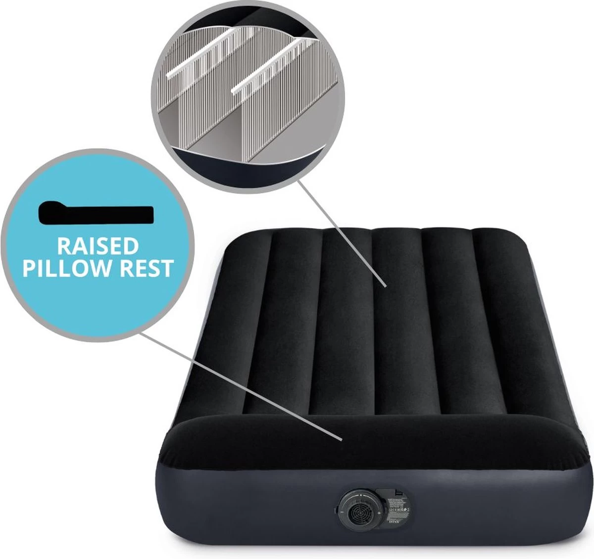 Intex Pillow Rest Classic Twin Luchtbed - 1-persoons - 99x191x25cm 7 Intex Pillow Rest Classic Twin Luchtbed - 1-persoons - 99x191x25cm - Afbeelding 7