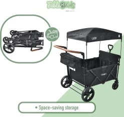 FableKids LEO X4Lite Opvouwbare Handkar Met Dak Onyx Zwart -Kampeerclub 1200x1131 10