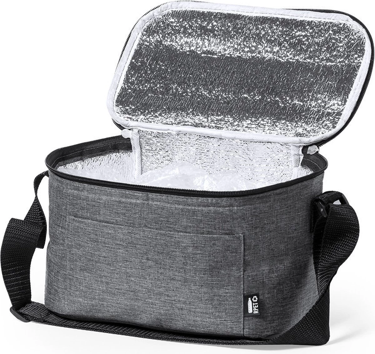 Merkloos Koeltas - Lunchtas - Koeltasje Lunch - Koelelementen - Isolatie - Volwassenen - Dames - Heren - RPET - Polyester - Aluminium - Grijs 2 Merkloos Koeltas - Lunchtas - Koeltasje Lunch - Koelelementen - Isolatie - Volwassenen - Dames - Heren - RPET - Polyester - Aluminium - Grijs - Afbeelding 2