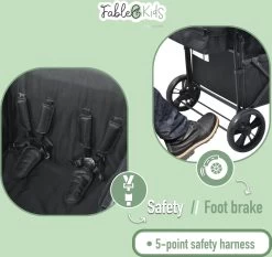 FableKids LEO X4Lite Opvouwbare Handkar Met Dak Onyx Zwart -Kampeerclub 1200x1134 10