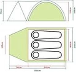 Coleman Darwin 3 Plus Koepeltent - 3-Persoons - Groen -Kampeerclub 1200x1141 7
