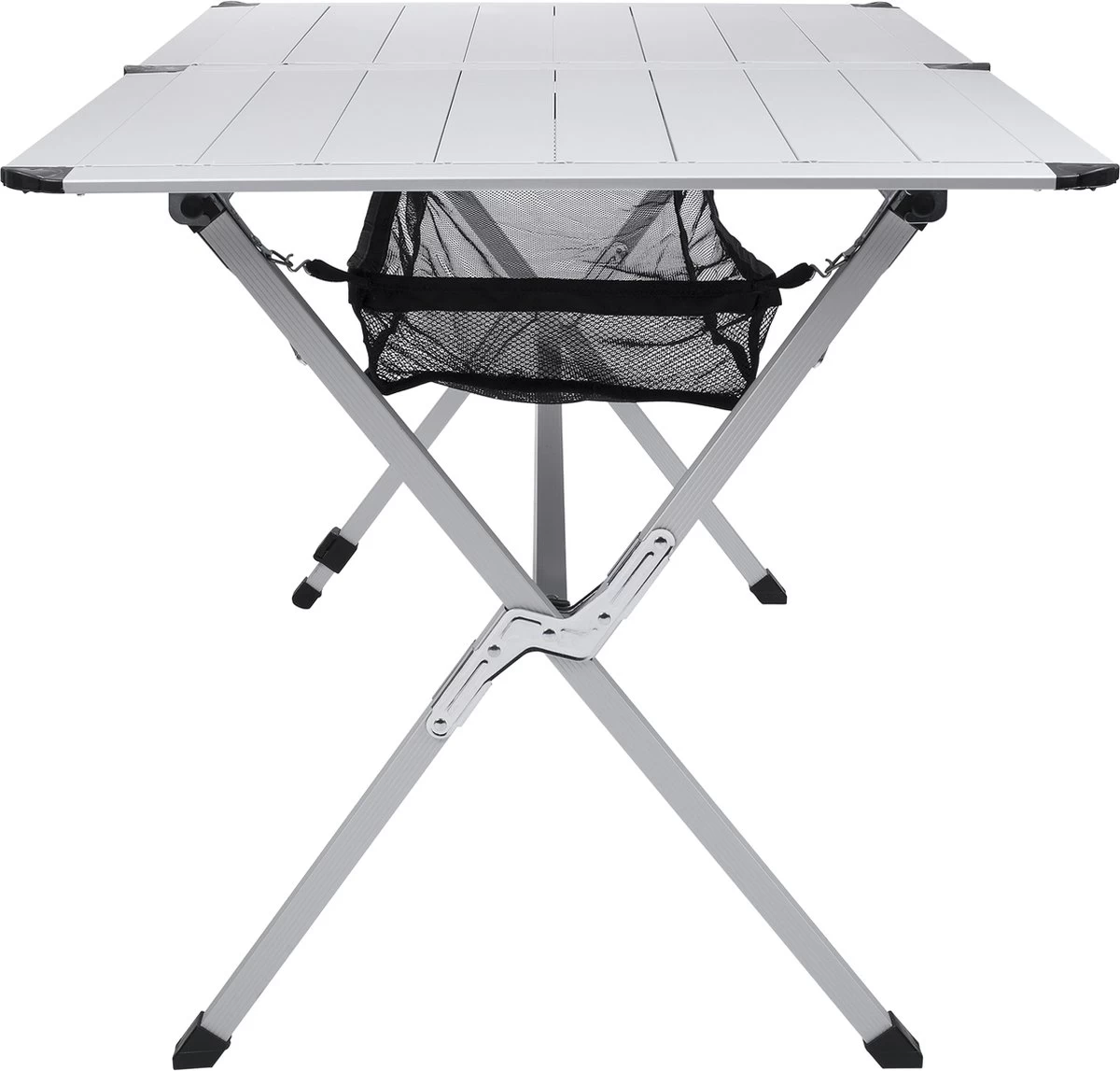 Campart Campingtafel XL TA-0806 - Opvouwbaar, Lichtgewicht En Met Verstelbare Poten - Kampeertafel Inklapbaar Inclusief Opbergtas - 140 X 80 X 70 Cm - Wit 5 Campart Campingtafel XL TA-0806 - Opvouwbaar, Lichtgewicht En Met Verstelbare Poten - Kampeertafel Inklapbaar Inclusief Opbergtas - 140 X 80 X 70 Cm - Wit - Afbeelding 5