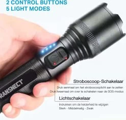 Zaklamp LED Oplaadbaar - 2000 Lumen - Inclusief 18650 En Batterijen Kabel - USB Oplaadbaar - Waterdicht - Voor Camping, Fishing, Emergency 8 Zaklamp LED Oplaadbaar - 2000 Lumen - Inclusief 18650 En Batterijen Kabel - USB Oplaadbaar - Waterdicht - Voor Camping, Fishing, Emergency -Kampeerclub 1200x1148 9