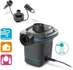 Intex Luchtbedset Intex Luchtbed - 2-Persoons - 152 X 203 X 25 Cm - Beige + Intex Elektrische Pomp - 650 Liter/min + Hoeslaken Wit + Reparatieset -Kampeerclub 1200x1155 21