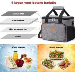Lunchtas - Koeltas Voor Dames En Heren - Cool Bag - 4 Laags Geïsoleerde Koeltas - Kleine Cooler - Lunch Box - Lunchtas 15 Liter 12 Lunchtas - Koeltas Voor Dames En Heren - Cool Bag - 4 Laags Geïsoleerde Koeltas - Kleine Cooler - Lunch Box - Lunchtas 15 Liter -Kampeerclub 1200x1157 1