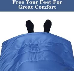 HikeMeister ® Mummy Slaapzak Kamperen Blauw Ca. 220 X 75 Cm Met Draagtas -Kampeerclub 1200x1162 3