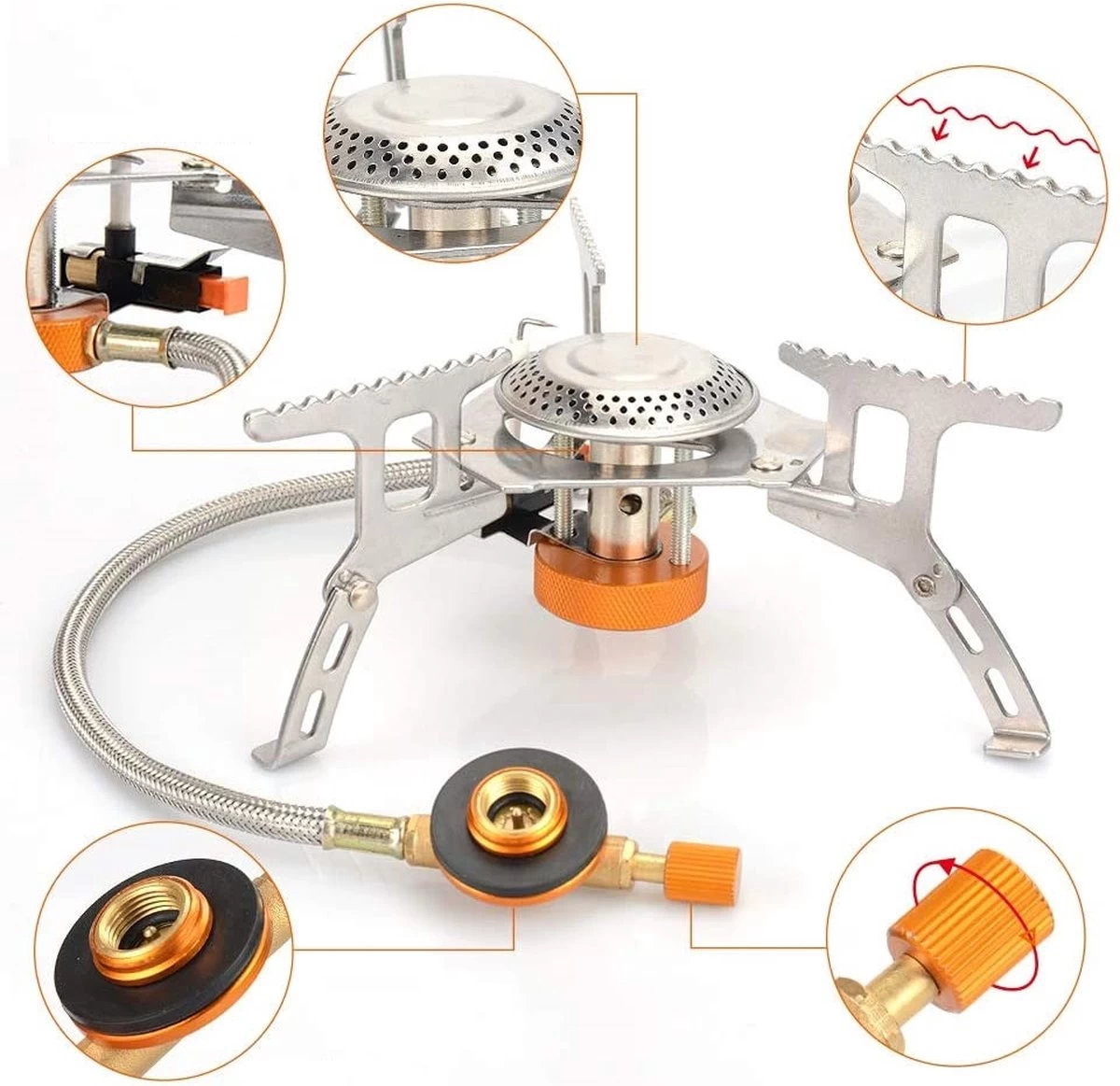 Ultralichte En Opvouwbare Gasbrander Op Pootjes Met Keramische Ontsteking 4 Ultralichte En Opvouwbare Gasbrander Op Pootjes Met Keramische Ontsteking - Afbeelding 4