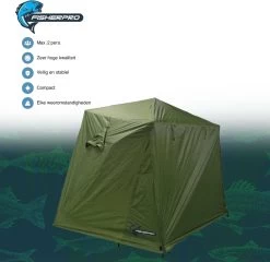 FisherPro Karpertent Met Stormcover – Vistent – Tent - Bescherming Tegen Zon En Wind – 100% Waterdichte Stormhoes – Met Handige Meeneemtas – Ook Geschikt Als Strandtent Of Festivaltent – Extra Veiligheid En Warmte Door Stormcover 31 FisherPro Karpertent Met Stormcover – Vistent – Tent - Bescherming Tegen Zon En Wind – 100% Waterdichte Stormhoes – Met Handige Meeneemtas – Ook Geschikt Als Strandtent Of Festivaltent – Extra Veiligheid En Warmte Door Stormcover -Kampeerclub 1200x1164 10