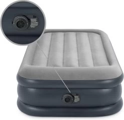 Intex Luchtbed - 1-Persoons - 99 X 191 X 42 Cm - Grijs - Met Pomp, Hoeslaken Antraciet En Reparatieset -Kampeerclub 1200x1166 19