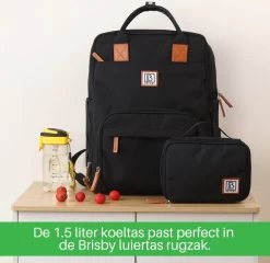 Brisby 4 Laags Geïsoleerde Koeltas - Lunchtas 1.5 Liter - Zwart -Kampeerclub 1200x1167 4