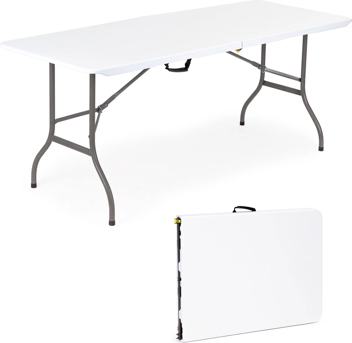 Inklapbare Tafel - Opklaptafel - 180x70x73,5 Cm - Wit 1 Inklapbare Tafel - Opklaptafel - 180x70x73,5 Cm - Wit