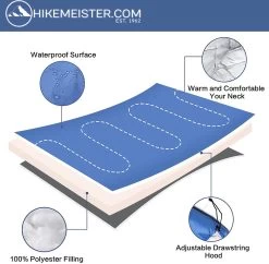 HikeMeister ® Mummy Slaapzak Kamperen Blauw Ca. 220 X 75 Cm Met Draagtas -Kampeerclub 1200x1177 3