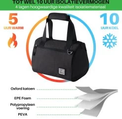 Brisby 4 Laags Geïsoleerde Koeltas - Lunchtas 10 Liter - Zwart 12 Brisby 4 Laags Geïsoleerde Koeltas - Lunchtas 10 Liter - Zwart -Kampeerclub 1200x1178 11