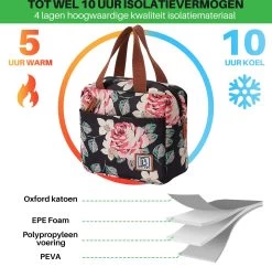 Brisby 4 Laags Geïsoleerde Koeltas - Lunchtas 4 Liter - Bloemetjes -Kampeerclub 1200x1178 7