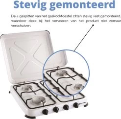 Kemper Gas Kooktoestel - Campingkooktoestel - Set Met 4 Branders - Gas - 4650W 11 Kemper Gas Kooktoestel - Campingkooktoestel - Set Met 4 Branders - Gas - 4650W -Kampeerclub 1200x1180 16