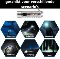 JGS Mini Zaklamp-Led-400 Lumen-USB-C-Oplaadbaar-Sleutelhanger-multifunctioneel-JGS Multicard -Kampeerclub 1200x1182 22
