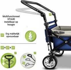 Tresko- Bolderkar, Grijs, Opvouwbaar, Met Dakje, Geschikt Tot 80 Kg - Bolderwagen - Kinderenvervoer - Bolderkarren - Tuinkar - Kinderwagen 17 Tresko- Bolderkar, Grijs, Opvouwbaar, Met Dakje, Geschikt Tot 80 Kg - Bolderwagen - Kinderenvervoer - Bolderkarren - Tuinkar - Kinderwagen -Kampeerclub 1200x1182 24