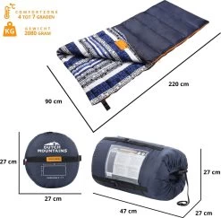 Dutch Mountains Slaapzak Goeree XL - Extra Groot 220x90cm - Katoenen Binnenkant - Aanritsbaar - Tochtstrip En Compressiehoes -Kampeerclub 1200x1182 9