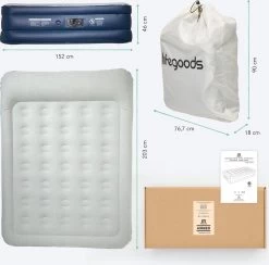 LifeGoods Luchtbed - 2 Persoons - Met Ingebouwde Pomp - Incl. Draagtas En Reparatiekit -Kampeerclub 1200x1184 18