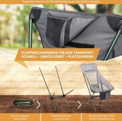 Skandika Campingstoel Compact SET – Campingstoelen – Campingstoel Tot 150 Kg Belastbaar - Kampeerstoel, Visstoel, Kleine Pakmaat, Opvouwbaar, Stabiel, Licht, Comfortabel Gepolsterd – Draagtas Meegeleverd – Vouwstoel – Kampeermeubelen – Grijs 10 Skandika Campingstoel Compact SET – Campingstoelen – Campingstoel Tot 150 Kg Belastbaar - Kampeerstoel, Visstoel, Kleine Pakmaat, Opvouwbaar, Stabiel, Licht, Comfortabel Gepolsterd – Draagtas Meegeleverd – Vouwstoel – Kampeermeubelen – Grijs -Kampeerclub 1200x1184