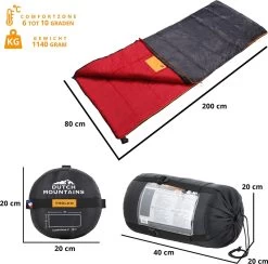 Dutch Mountains Slaapzak Tholen - 200 X 80cm - Aanritsbaar - Slechts 1140 Gram – Polyester - Tochtstrip En Compressiehoes -Kampeerclub 1200x1184 7