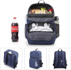 Koeltas Rugzak (28L) - 16 Blikjes - Lunchtas Voor Dames En Heren - Picknicktas - Blauw -Kampeerclub 1200x1185 6