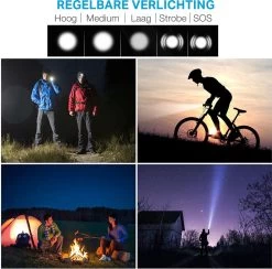 Zaklamp LED Oplaadbaar - 2000 Lumen - Inclusief 18650 En Batterijen Kabel - USB Oplaadbaar - Waterdicht - Voor Camping, Fishing, Emergency 9 Zaklamp LED Oplaadbaar - 2000 Lumen - Inclusief 18650 En Batterijen Kabel - USB Oplaadbaar - Waterdicht - Voor Camping, Fishing, Emergency -Kampeerclub 1200x1186 11