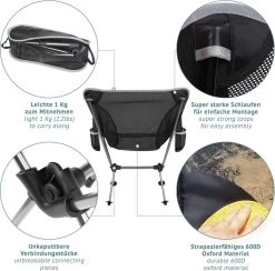 Smartpeas Camping Stoel Van Stevig 600D Polyester En Aluminium - Lichtgewicht En Opvouwbaar - Camping Gadget Inclusief Zijzakken +Plus: Strandmat & Draagtas -Kampeerclub 1200x1186 2